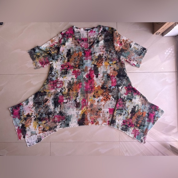 Vintage Dor Dor Couture Top Cover Boho Bohemian Knitted Swim Cover.  2X Colorful - Picture 14 of 16